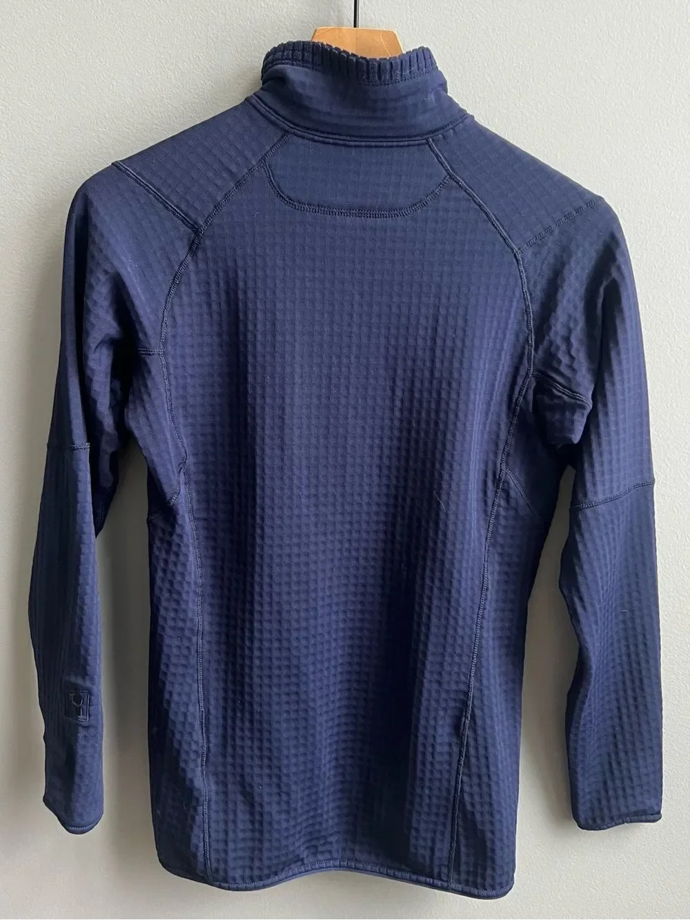 Patagonia Women’s R1 Pullover Navy Blue Textured 1/2 Zip Sweatshirt Size Small